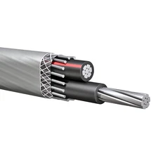 4-4-4 Aluminum SEU Service Entrance Cable PVC Jacket Gray 600V