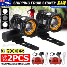 VOVOWOO 15000LM Bike Light LED USB Back Front Headlight Rechargable Bicycle
