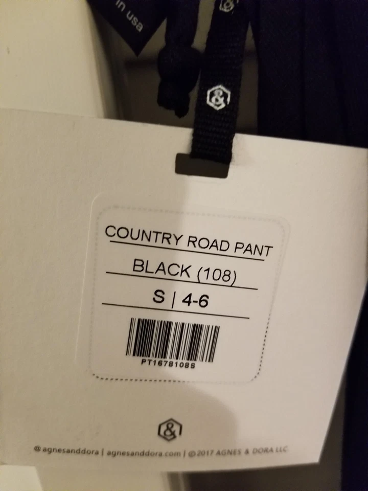 Pantalones cómodos suaves negros elásticos Agnes & Dora talla S nuevos con etiquetas Foto 2 de 2
