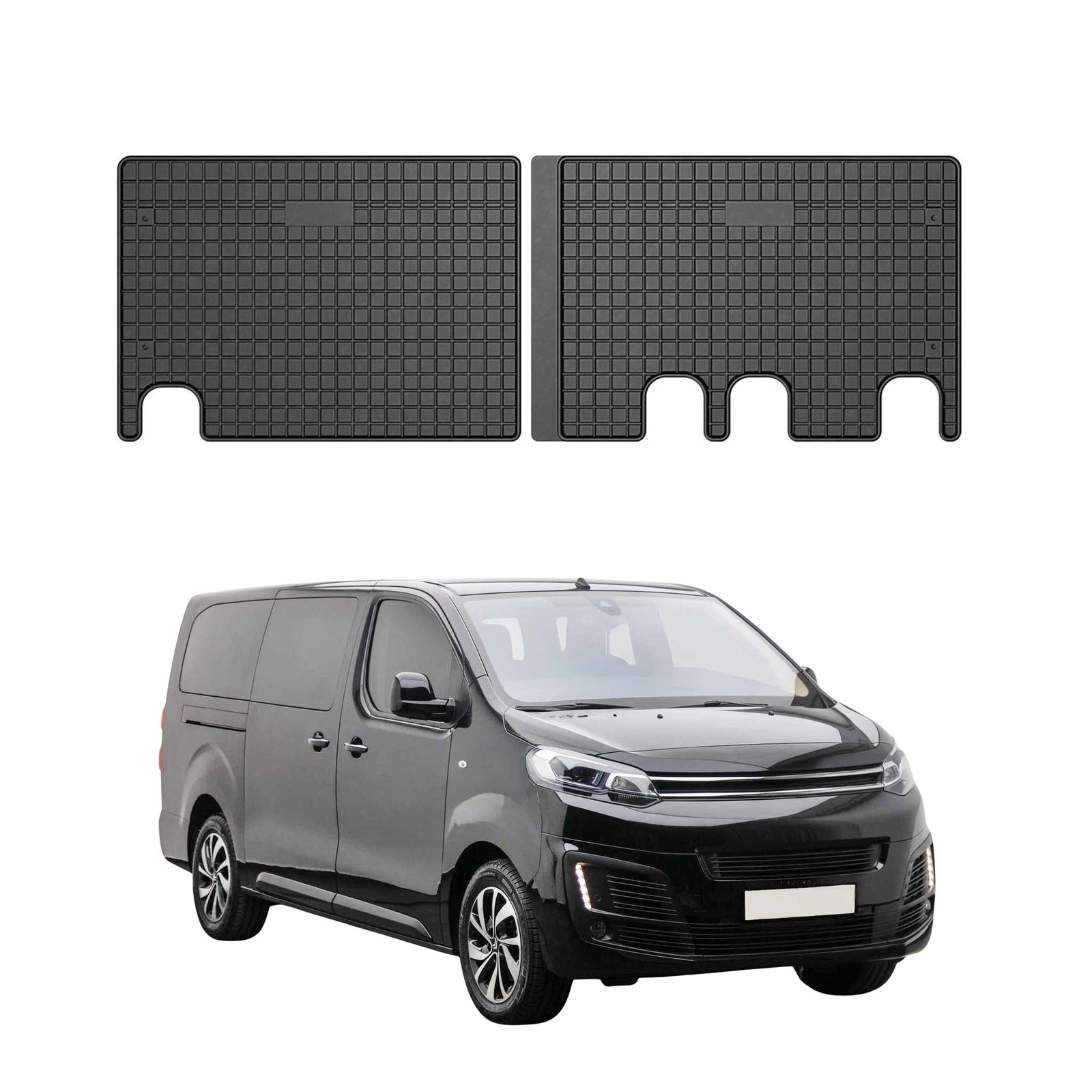 Tapis de sol Citroen Jumpy 2016-2026 en caoutchouc pour les sorties