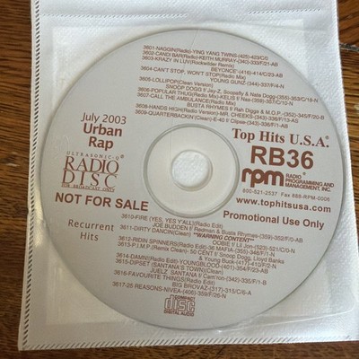 Top Hits USA Urban Rap   Promo Only DJ Service Lot   RB29 RB35   7 CDs   Rare