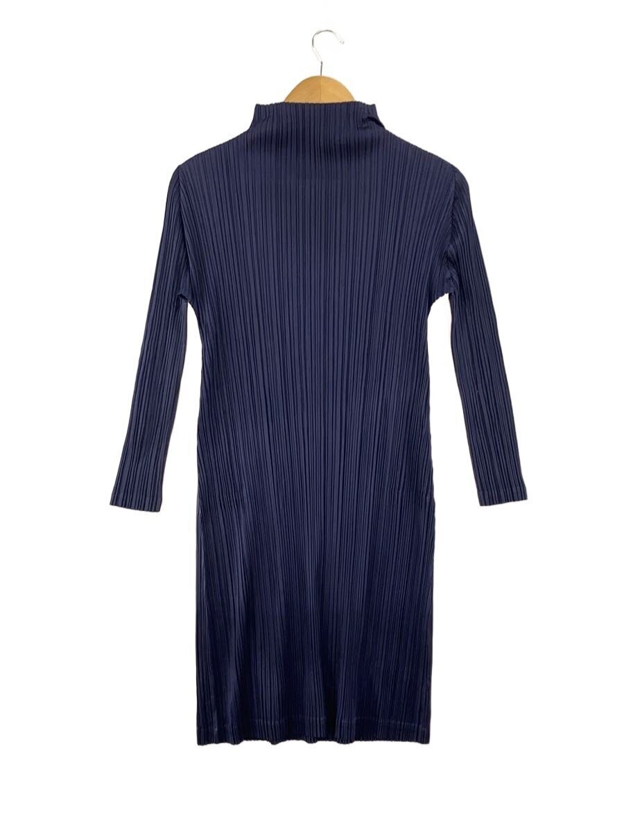 Womens PLEATS PLEASE PLEATS PLEASE ISSEY MIYAKE Long Sleeve Dress Polyester NVY