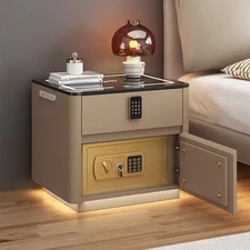 Home Bedroom Multi-functional Smart Safe Bedside Table Wireless Integrated Charg