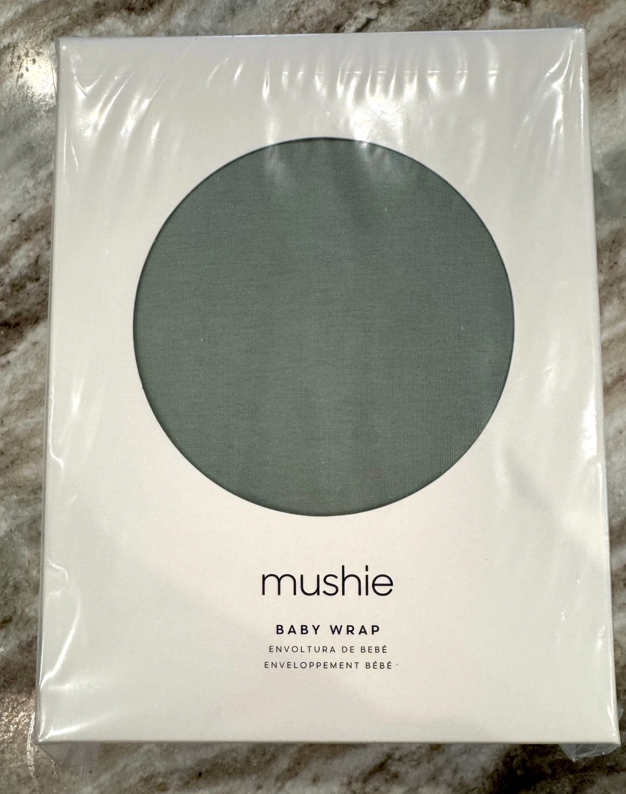NEW in Box Mushie Baby Wrap (Roman Green)