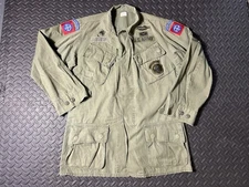 Vietnam War OG107 Fatigue Shirt 82nd Airborne Color Patched Jungle Expert Small