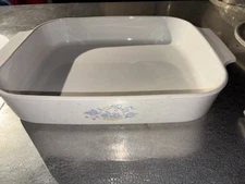 Vintage Corning A-21-B Country Cornflower Casserole Baking Dish Roaster EX COND