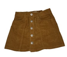 OshKosh Brown Corduroy Pocket Skirt Girls Size 6/6X New
