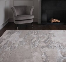 Image of Asiatic Cream Cloud Aurora Rug AU02 Modern Large Area Abstract Lounge Marble Rug