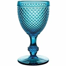 Set Of 4 Water Goblets Blue-Bicos