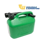 Hilka 5 Litre Fuel Can Green Flexible Nozzle Handle 84809015 Petrol Jerry Can