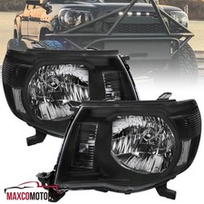Black Headlights Fits 2005-2011 Toyota Tacoma Signal Lamps Leftright Pair 05-11