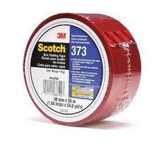 Scotch 373 Carton Tape, Polypropylene, Red, 48Mm X 50M