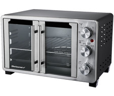 Elite Gourmet ETO2530M Double French Door Toaster Oven, 25L, Stainless Steel