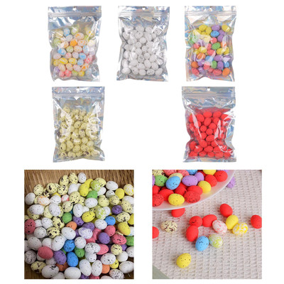 50 Stück Mini Künstliche Ostereier Osterdeko DIY Kinder Mini Spielzeug für