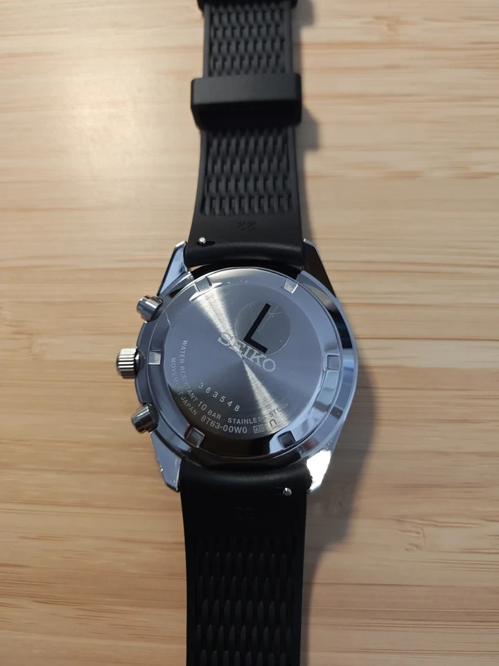 SEIKO Sport Chrono SSB425P1 Panda Quarzo 100M con Cinturino In Gomma - Immagine 3 di 4