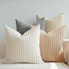 Pack of 4 Decorative Throw Pillow Covers 18" x 18" Pack of 4 Neutral