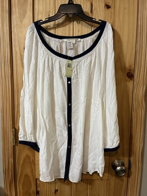 Max Studio Woman Size 3X Button-front Blouse