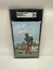 1960-69 ARNOLD PALMER ROOKIE POSTCARD ADVERTISING PIECE SGC 2 GD RC
