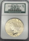 1922-Peace Silver Dollar-“Binion Hoard Collection”-NGC MS 63-Nice Example