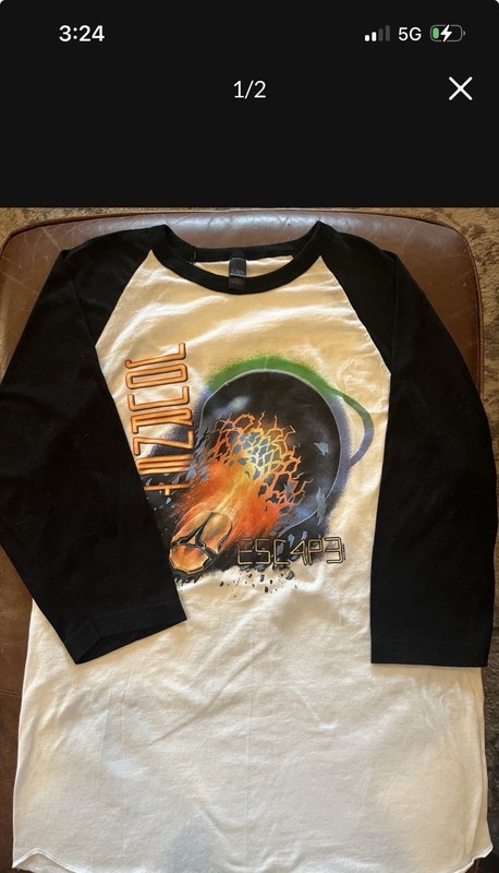 Journey Escape Raglan T-Shirt White/Black 3/4 Sleeve Graphic Band Shirt