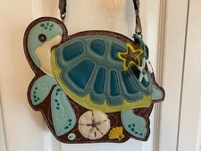 $51 (WAS $64)   CHALA SEA TURTLE NOVELTY CROSSBODY PURSE - RFID SLOTS - UNIQUE!!