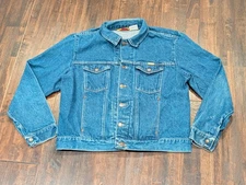 Vintage Rustler Denim Jacket Mens Large Blue Trucker Made in USA 79300PW 90s