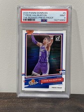 2020 PANINI DONRUSS THE ROOKIES #5 TYRESE HALIBURTON PRESS PROOF PSA 9