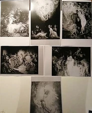 NORMAN LINDSAY ETCHING REPRODUCTIONS, 11x17", 1920s VINTAGE NEW, PRISTINE MINT