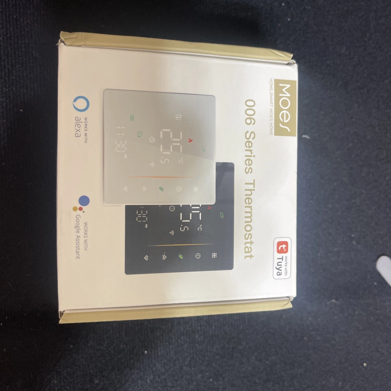 Tuya Moes 006 Series Programmable Smart Thermostat Model BHT-006GAZB Black