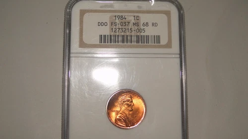 1984 NGC MS68RD CAC DDO FS-101 (037) Lincoln Cent-OLD HOLDER Doubled Ear Variety
