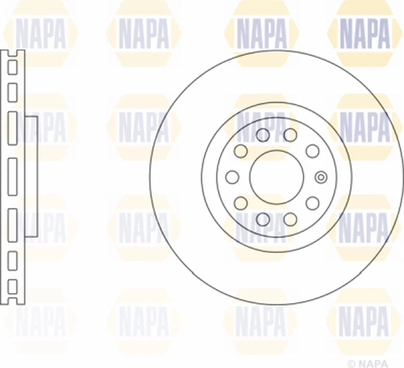 Compatível com Audi A4 1998-2009 Allroad 2000-2005 A6 1999-2005 disco de freio dianteiro NAPA - Imagem 2 de 2