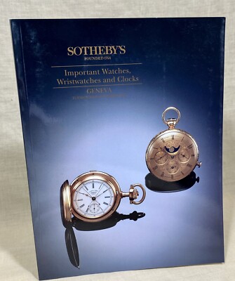 SOTHEBY'S 1994 Geneva Auction Catalogue Important Watches Wristwatches Clocks/