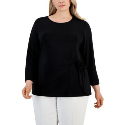 Kasper Womens Boatneck Office Casual Pullover Top Top Plus BHFO 5269