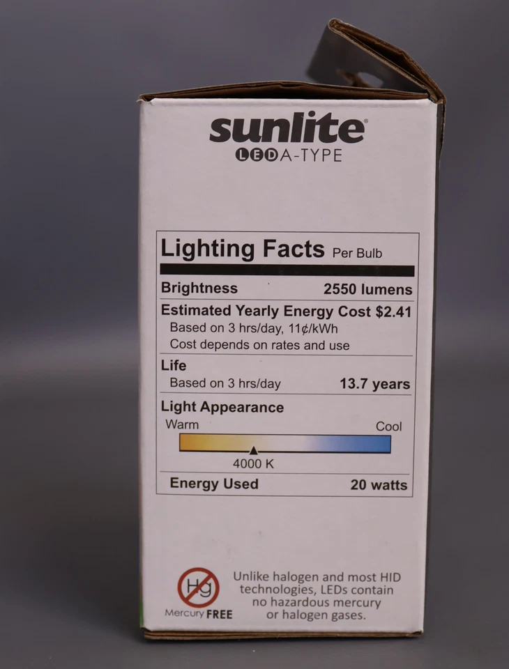Sunlite LED A21 Light Bulb 20 Watts (150W Equivalent) Medium E26 Base 6-Pack - Image 2 of 4
