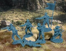 Paragon PS004MET "U.S. Cavalry Set 2 METALLIC BLUE " 54mm Plastic Toy Soldiers