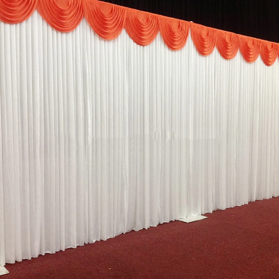 Wrinkle Free 7-20FT White Backdrop Curtain Drapes Wedding Party Event Photoshoot - Image 2 of 4