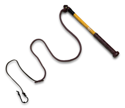 6 Plait Stock Whip Genuine Leather, Yard whip