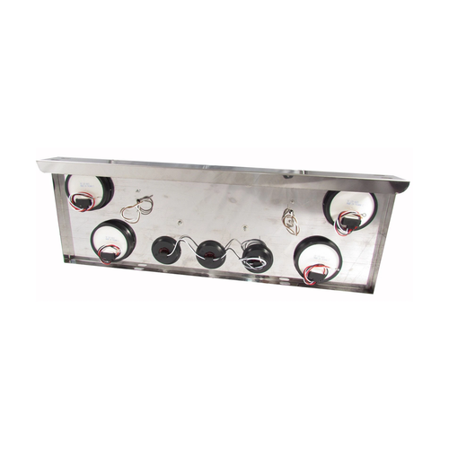 Fortpro Stainless Steel Rear Center Panel with Red LED Lights | F235298 - Picture 3 of 4