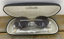 Silhouette Eyeglasses 7534 20 6076 Titan Gold Rimless Frame Austria 19[]50