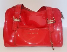 Ted Baker Red Patent Leather Medium Shoulder Bag