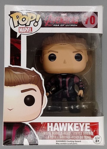 Funko POP #70 Hawkeye - Marvel Avengers Age of Ultron Damaged Box with Protector Funko POP #70 Hawkeye - Marvel Avengers Age of Ultron Damaged Box with Protector | Funko Pop | 2 Funko POP #70 Hawkeye - Marvel Avengers Age of Ultron Damaged Box with Protector | Funko Pop