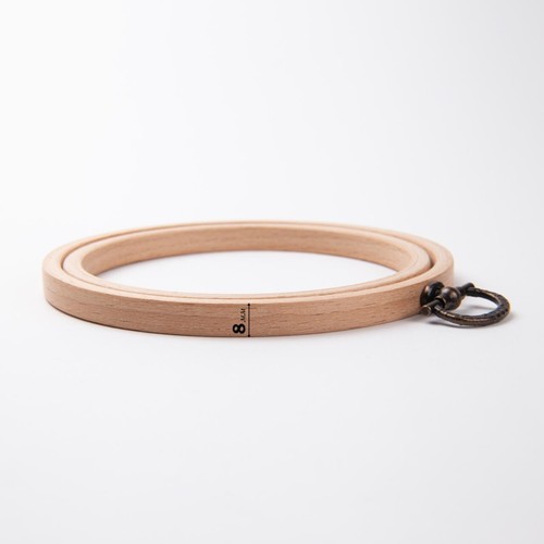 Nurge Round Wooden Hoops With Suspension, Rim Height 8mm, Diameter 250mm. Hand - Picture 2 of 3