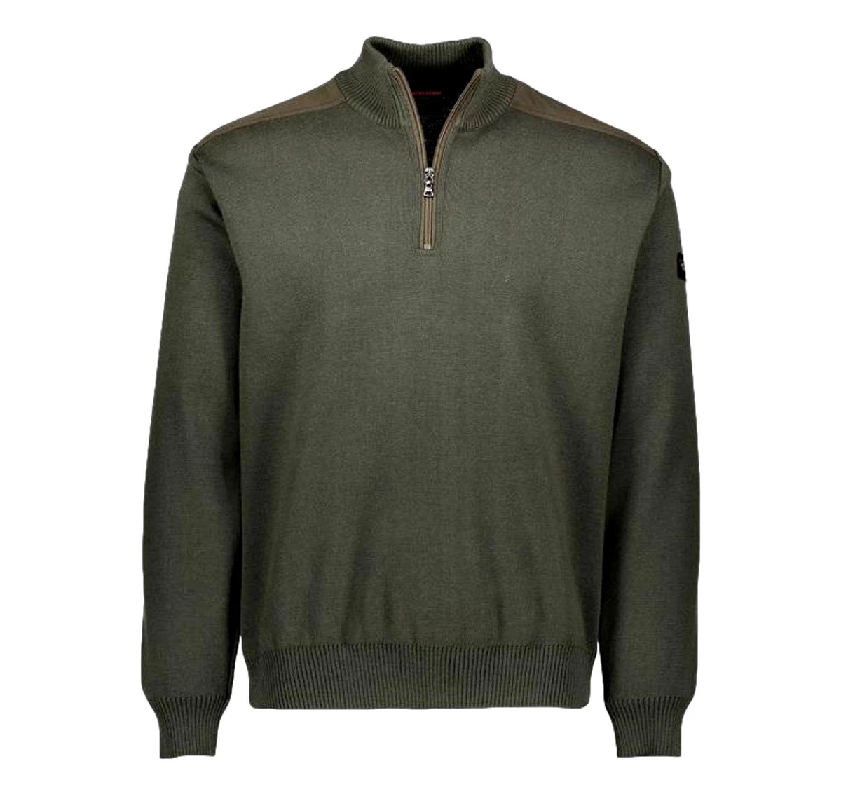 Paul Shark Yachting Pull Zip With Patches Green Model C0P1028