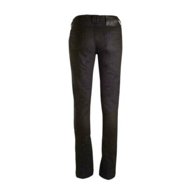 Bull-it Ladies Covec SR6 Slim Motorcycle Jeans Oil Skin 17 Black W12 Short