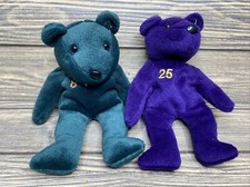 Vintage Bamm Beanos Green Ripken Purple McGwire Bears Stuffed Animal Beanies 9