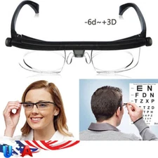 Dial Adjustable Glasses Variable Focus For Reading Distance Vision Eyeglasses
