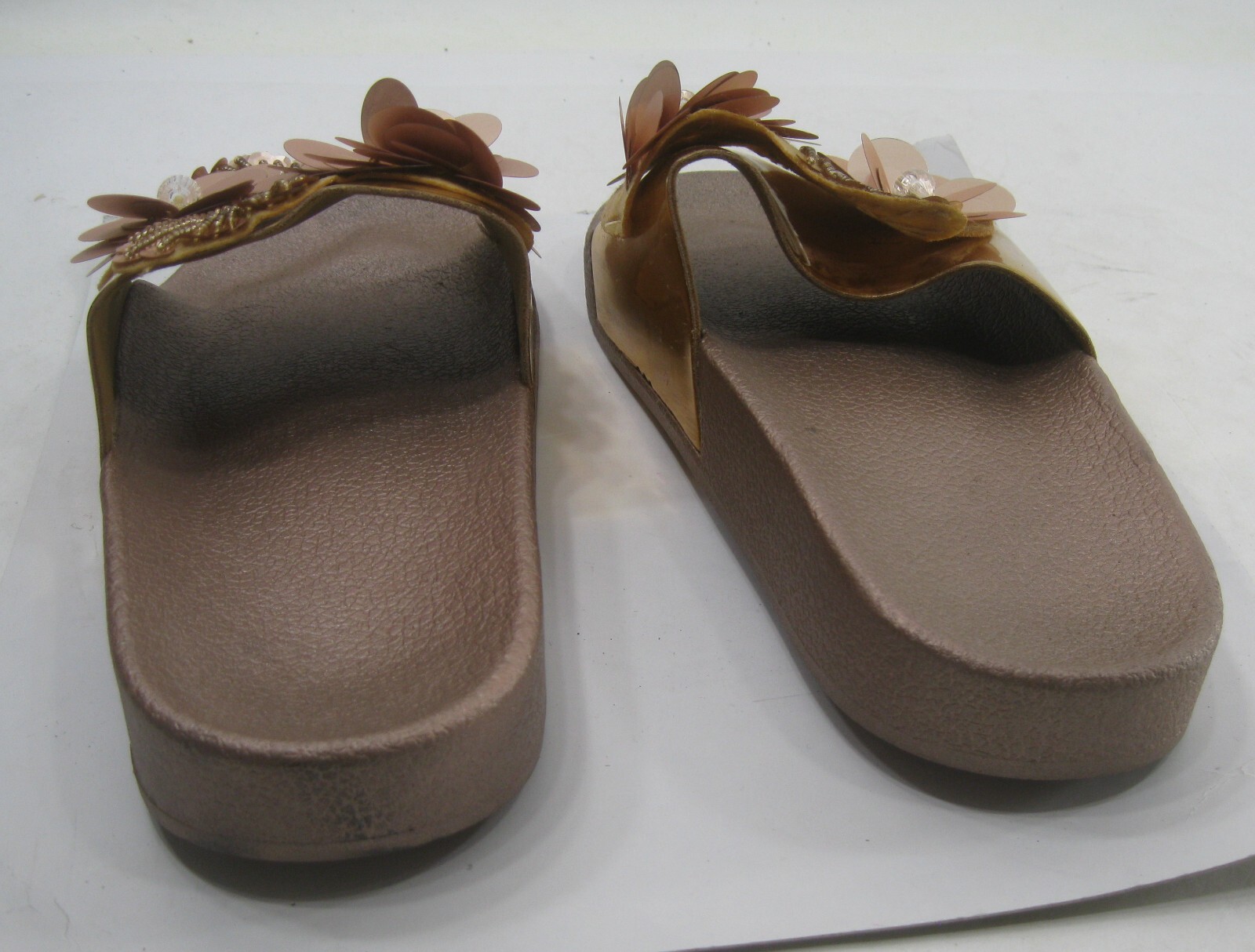 PANTOFOLA D’ORO Ciabatta bambù nuova slip on ORO PUNTA APERTA sandali donna taglia 9