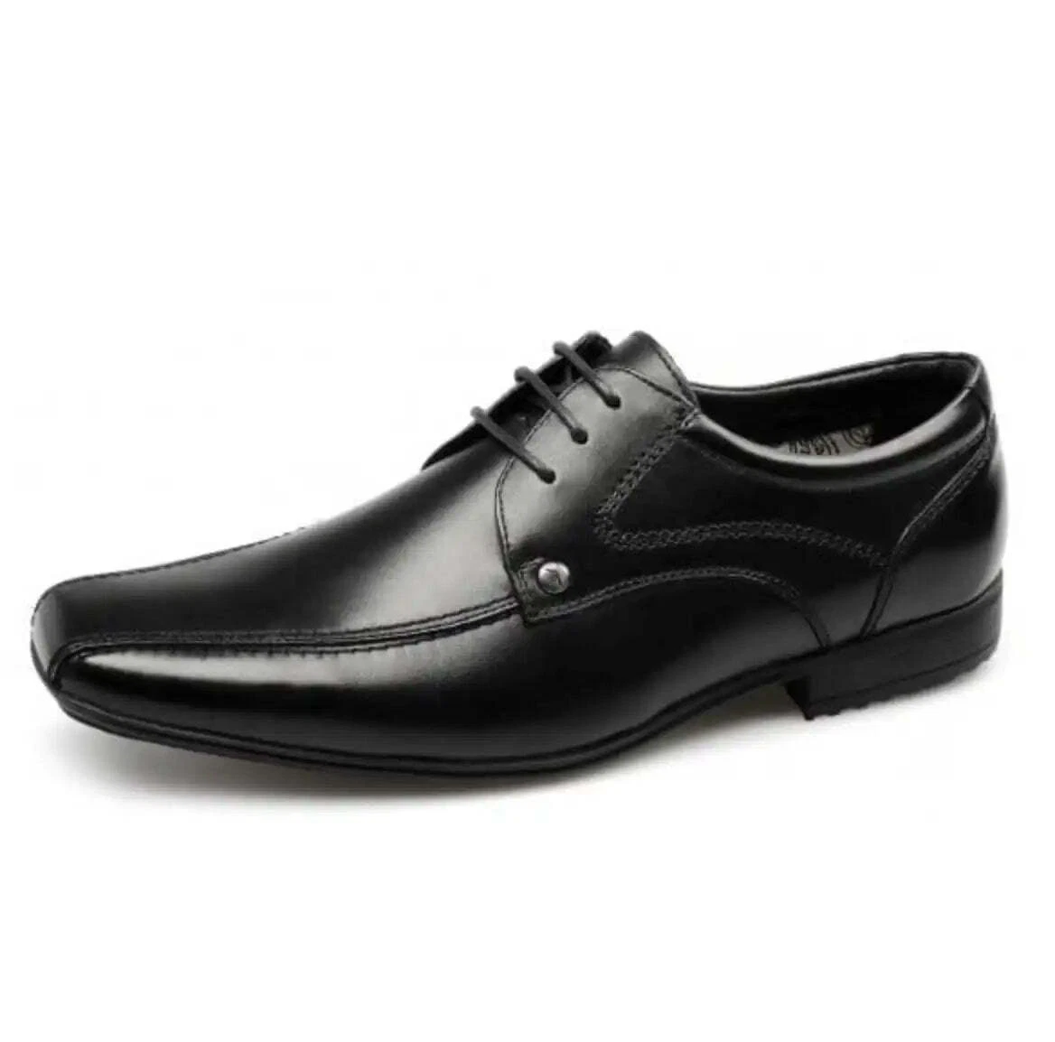 Front Men s Snowden Black Leather Formal Dress Shoes