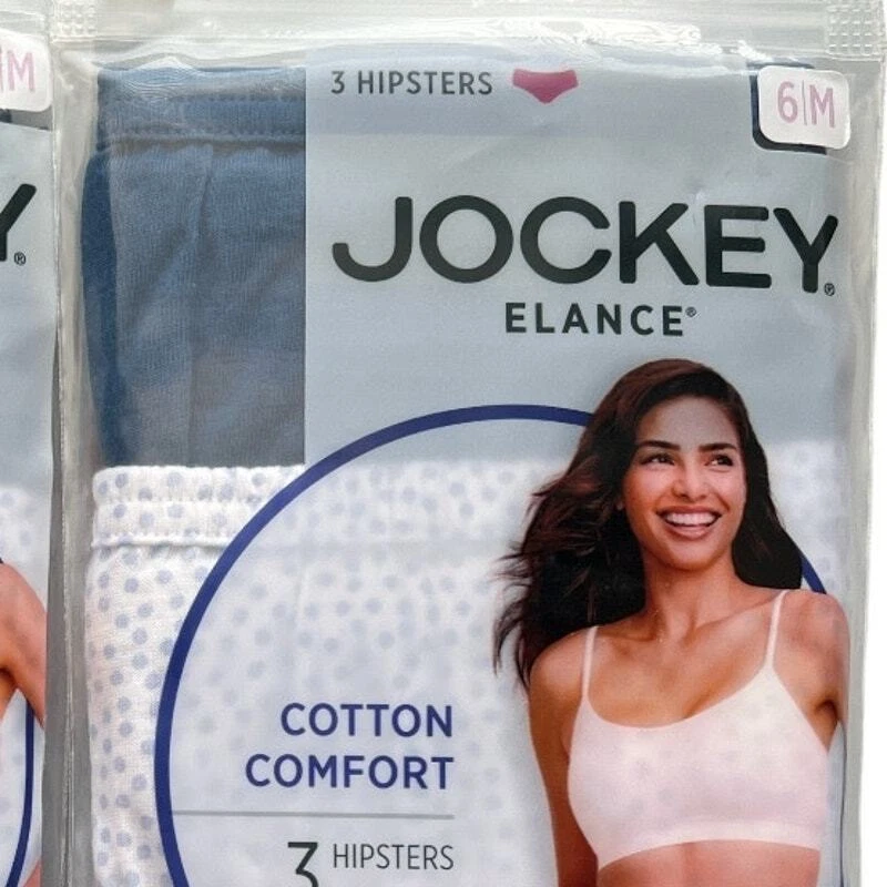 LOTE 2 JOCKEY 100% Algodón Elance Hipster - Paquete de 3, US6/Mediano  Foto 4 de 4