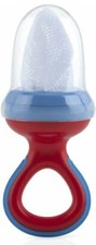 Nuby The Nibbler Feeder Perfect For Soft Foods For Babies 10 Mo Red/Blue NEW